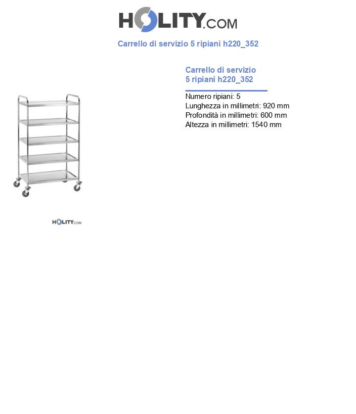 Carrello di servizio 5 ripiani h220_352