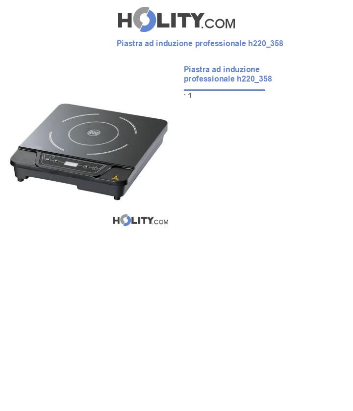 Piastra ad induzione professionale h220_358