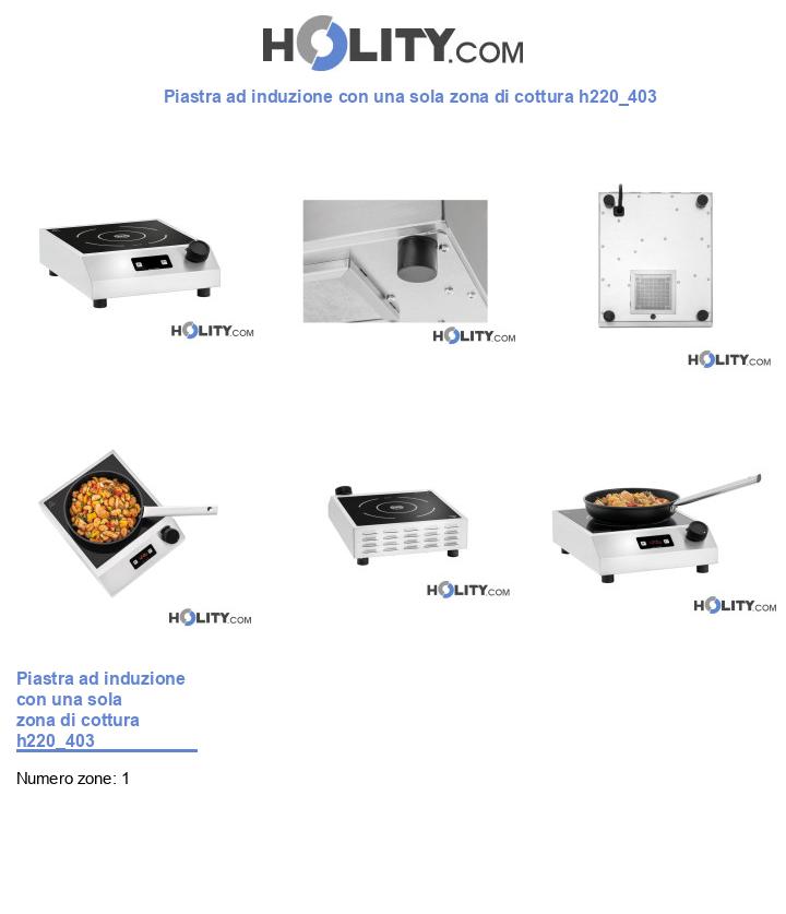 Piastra ad induzione con una sola zona di cottura h220_403