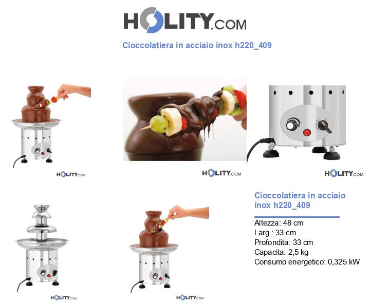 Cioccolatiera in acciaio inox h220_409