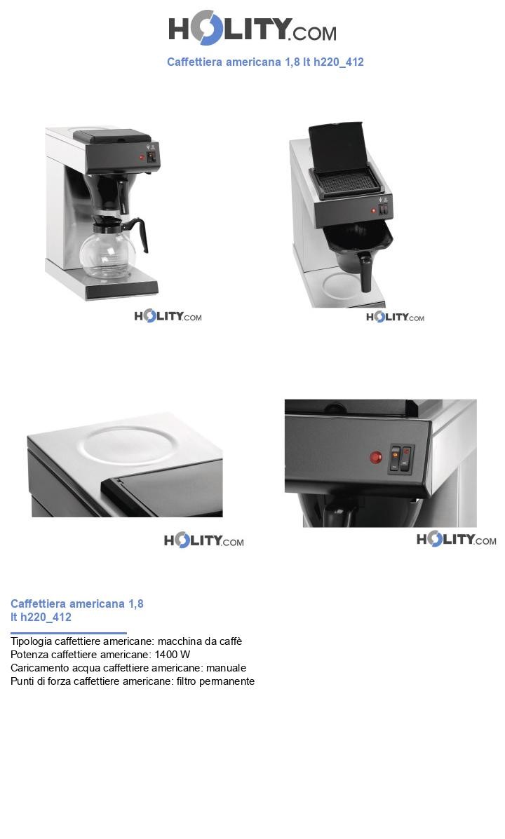Caffettiera americana 1,8 lt h220_412