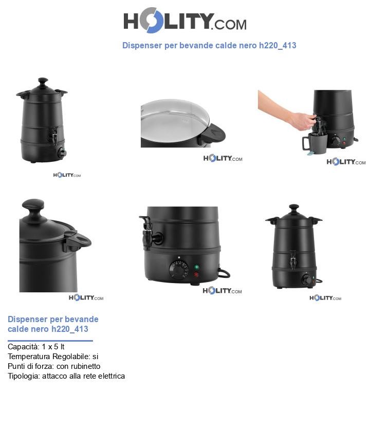 Dispenser per bevande calde nero h220_413
