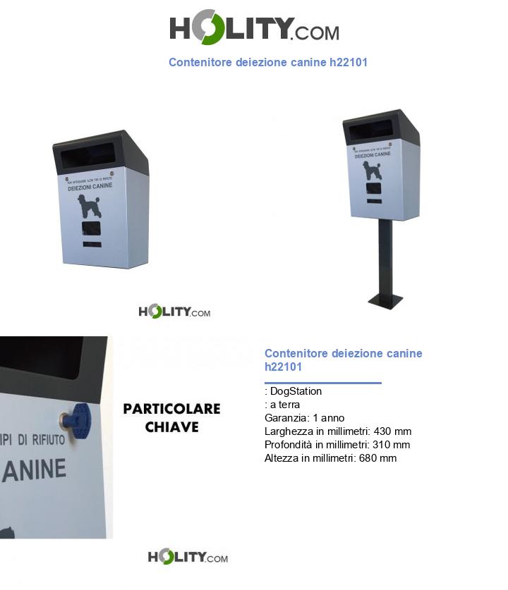 Contenitore deiezione canine h22101