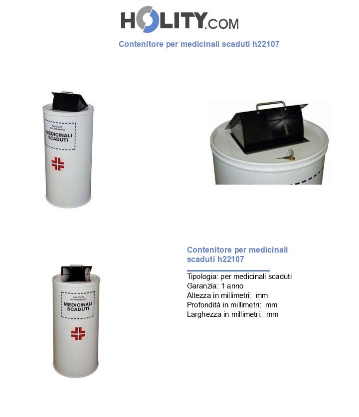 Contenitore per medicinali scaduti h22107