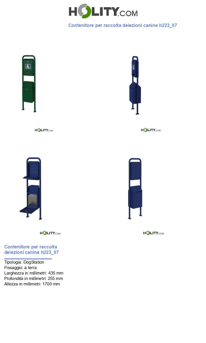 Contenitore per raccolta deiezioni canine h223_07