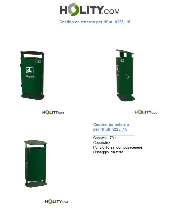 Cestino da esterno per rifiuti h223_15
