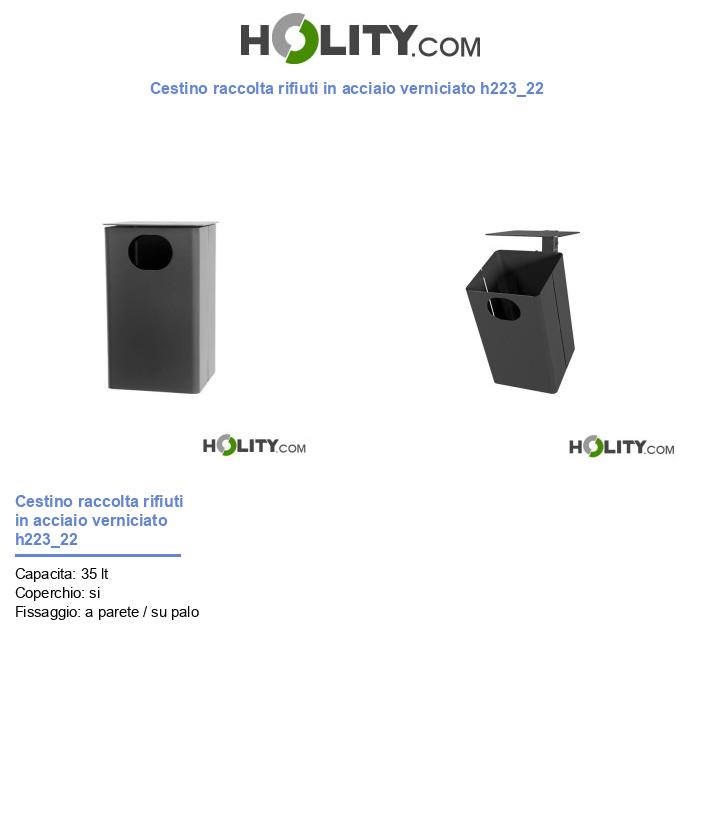 Cestino raccolta rifiuti in acciaio verniciato h223_22