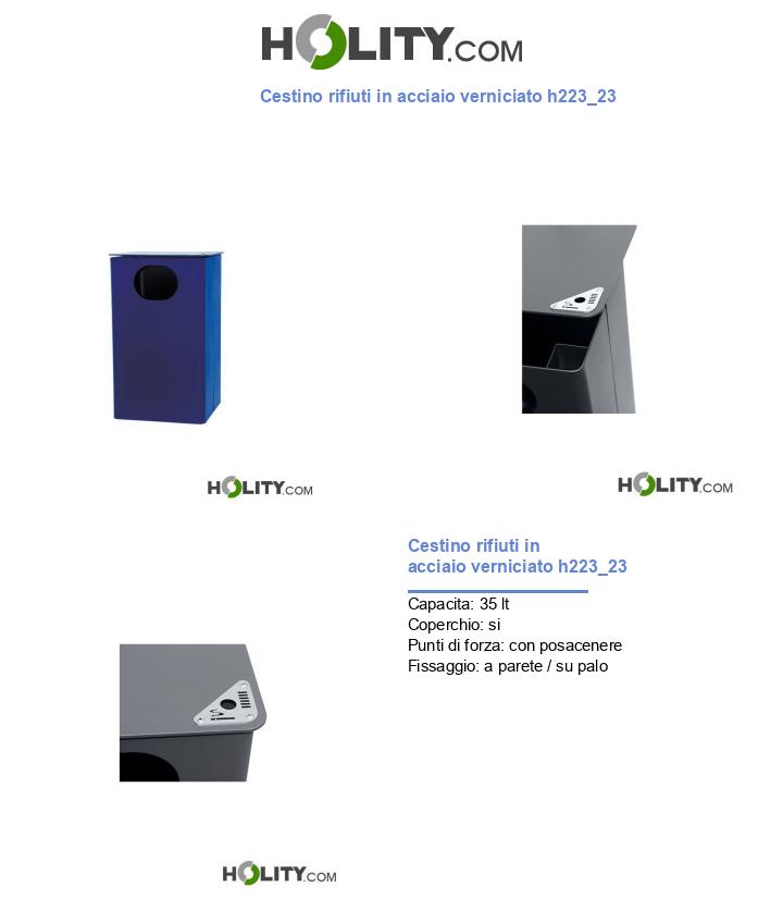 Cestino rifiuti in acciaio verniciato h223_23