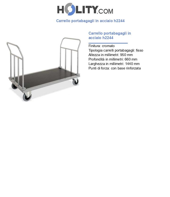 Carrello portabagagli in acciaio h2244