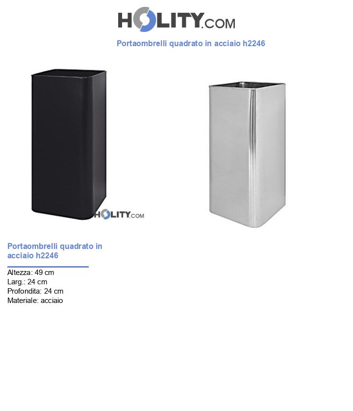 Portaombrelli quadrato in acciaio h2246