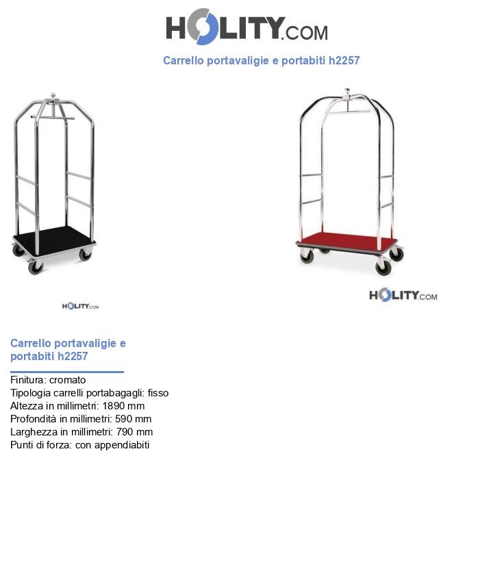 Carrello portavaligie e portabiti h2257