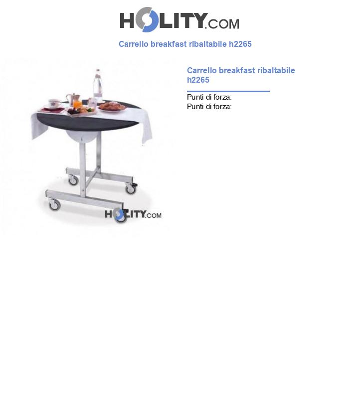 Carrello breakfast ribaltabile h2265