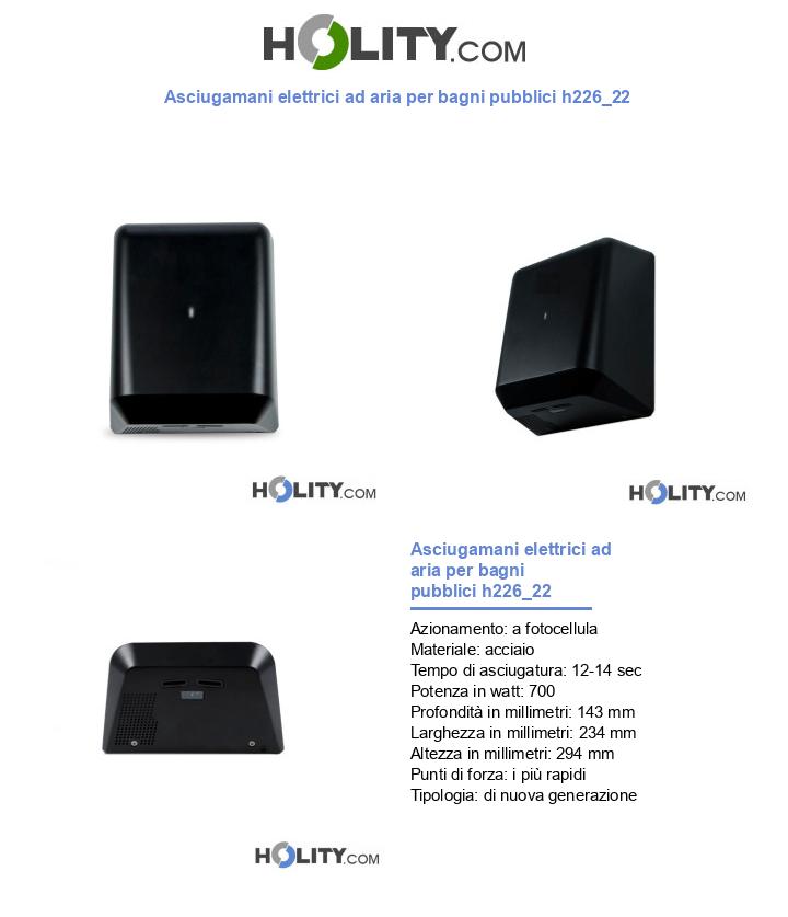 Asciugamani elettrici ad aria per bagni pubblici h226_22