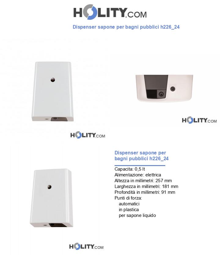 Dispenser sapone per bagni pubblici h226_24