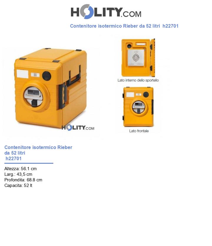 Contenitore isotermico Rieber da 52 litri h22701