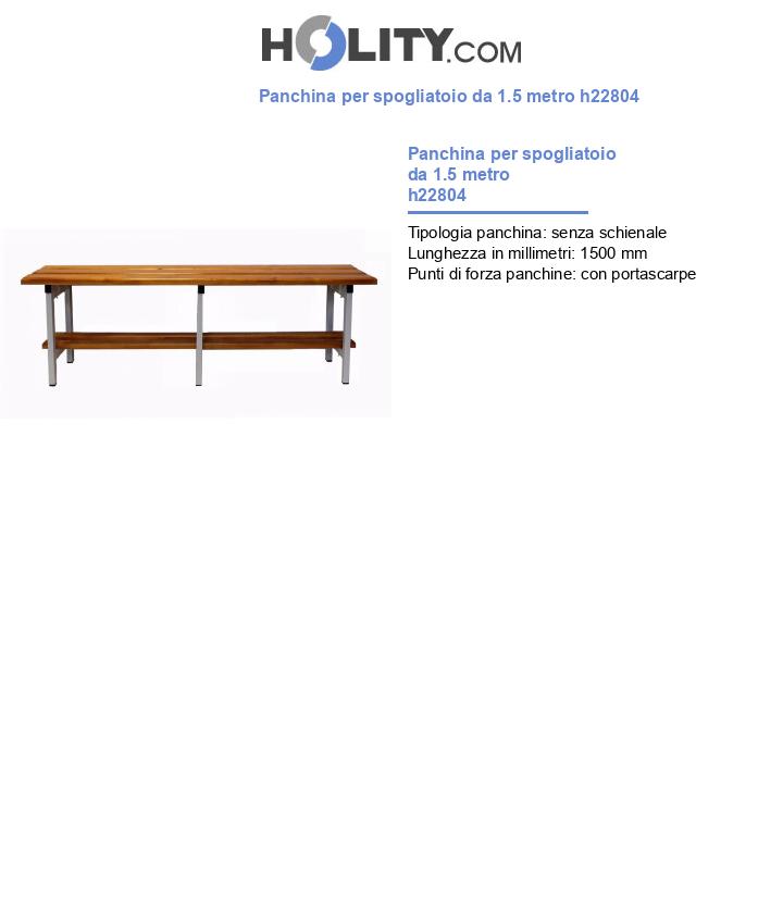 Panchina per spogliatoio da 1.5 metro h22804