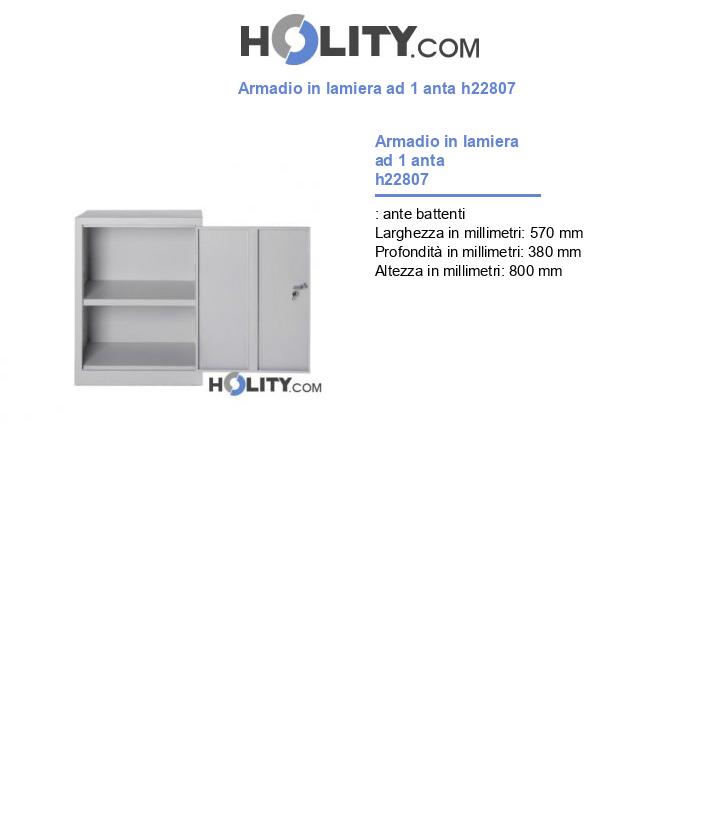 Armadio in lamiera ad 1 anta h22807