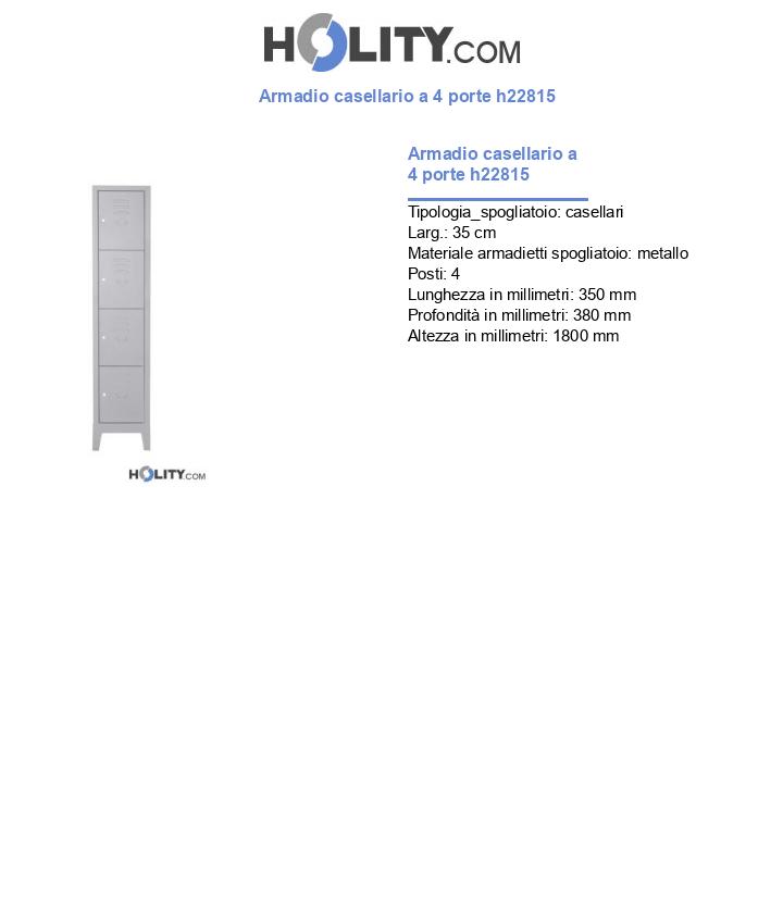 Armadio casellario a 4 porte h22815