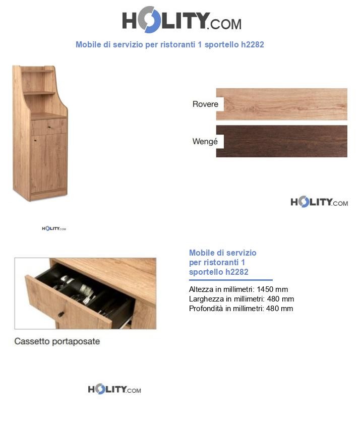 Mobile di servizio per ristoranti 1 sportello h2282