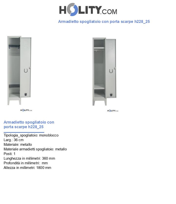 Armadietto spogliatoio con porta scarpe h228_25