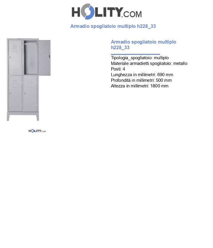 Armadio spogliatoio multiplo h228_33