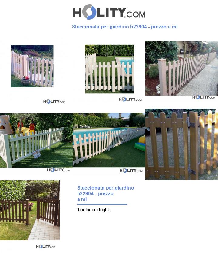 Staccionata per giardino h22904 - prezzo a ml