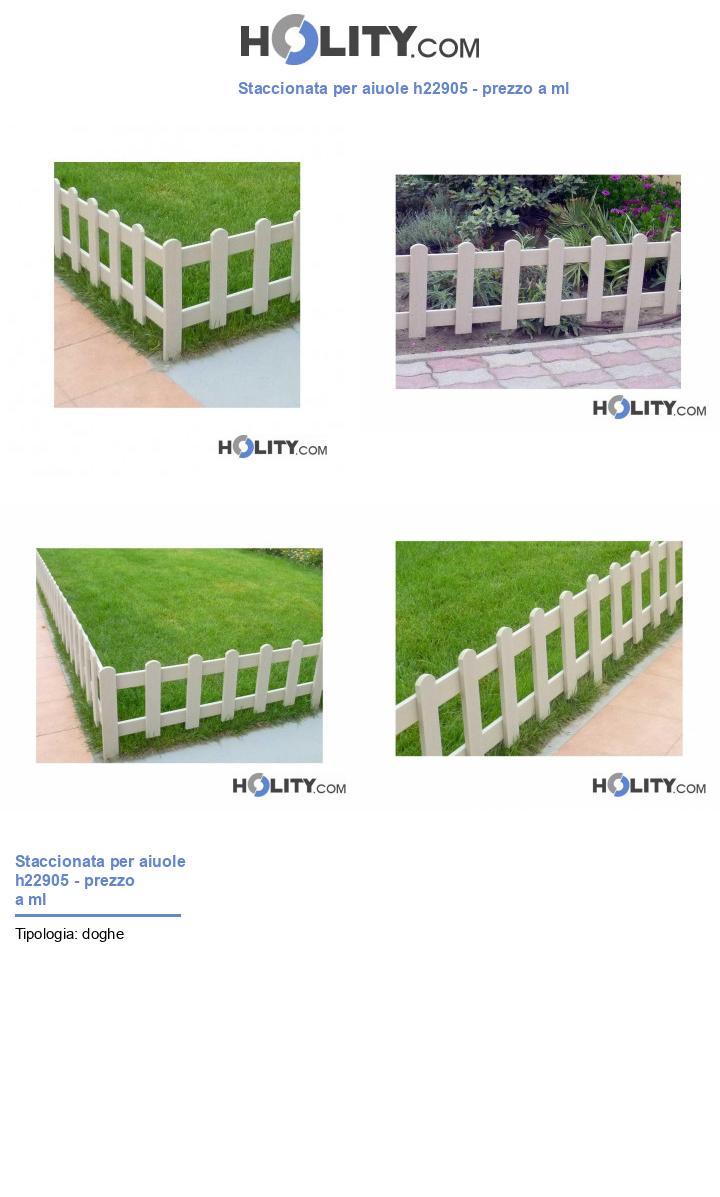 Staccionata per aiuole h22905 - prezzo a ml