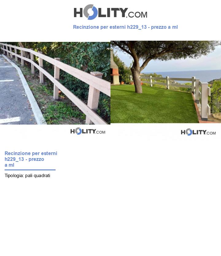 Recinzione per esterni h229_13 - prezzo a ml