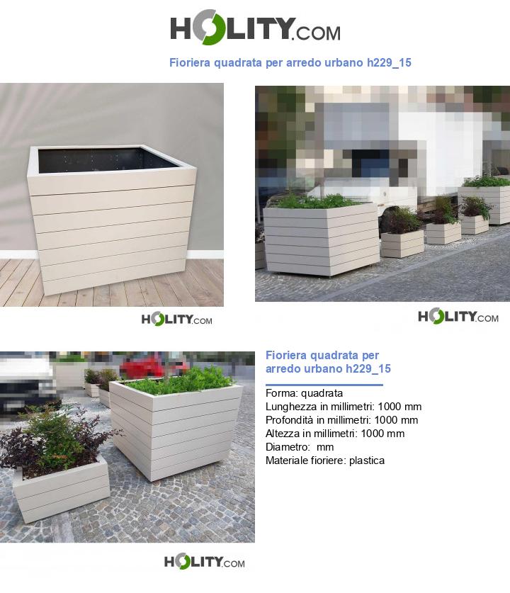 Fioriera quadrata per arredo urbano h229_15
