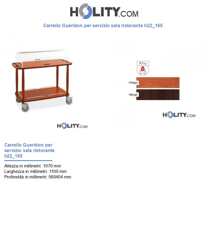 Carrello Gueridon per servizio sala ristorante h22_165