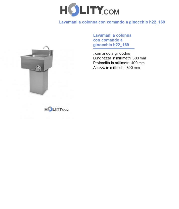 Lavamani a colonna con comando a ginocchio h22_169
