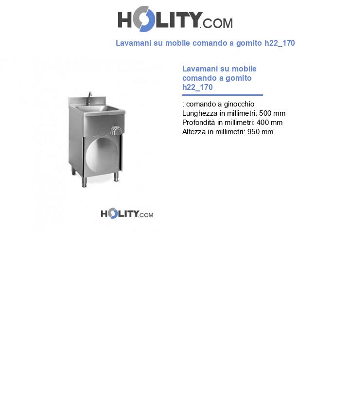 Lavamani su mobile comando a gomito h22_170