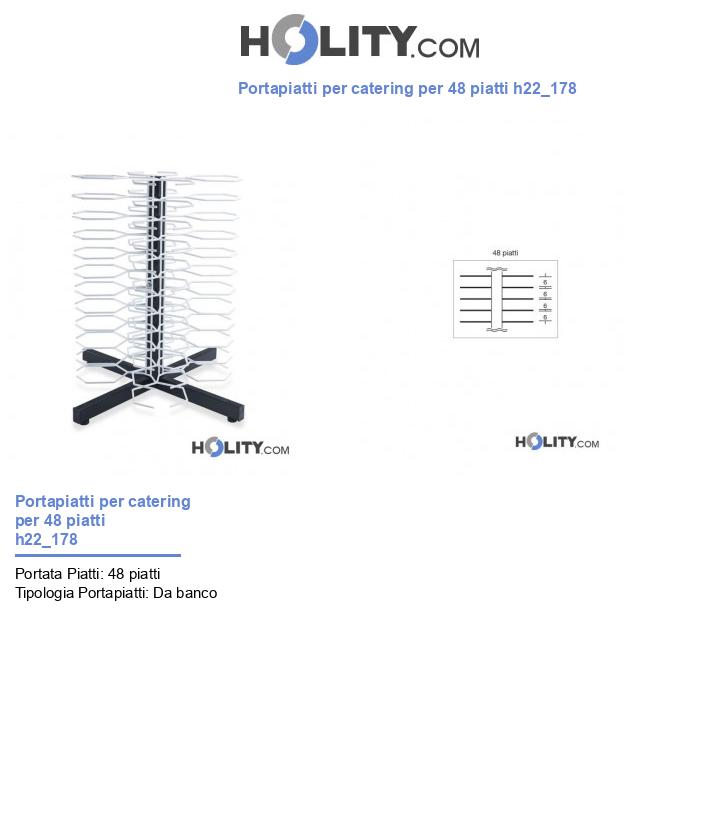 Portapiatti per catering per 48 piatti h22_178