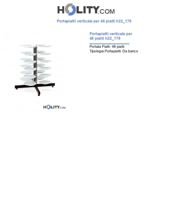Portapiatti verticale per 48 piatti h22_179