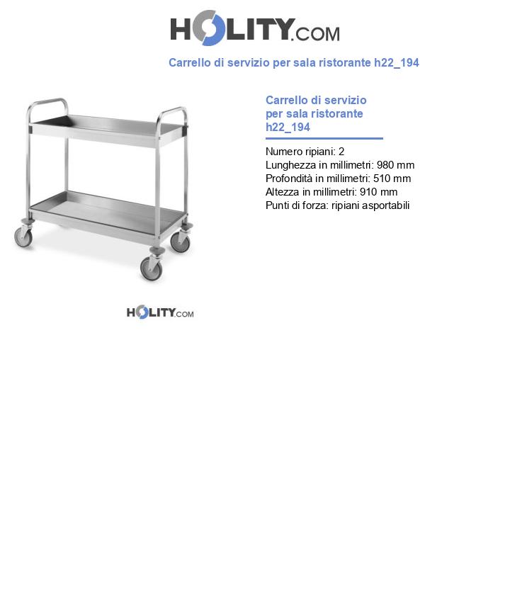Carrello di servizio per sala ristorante h22_194