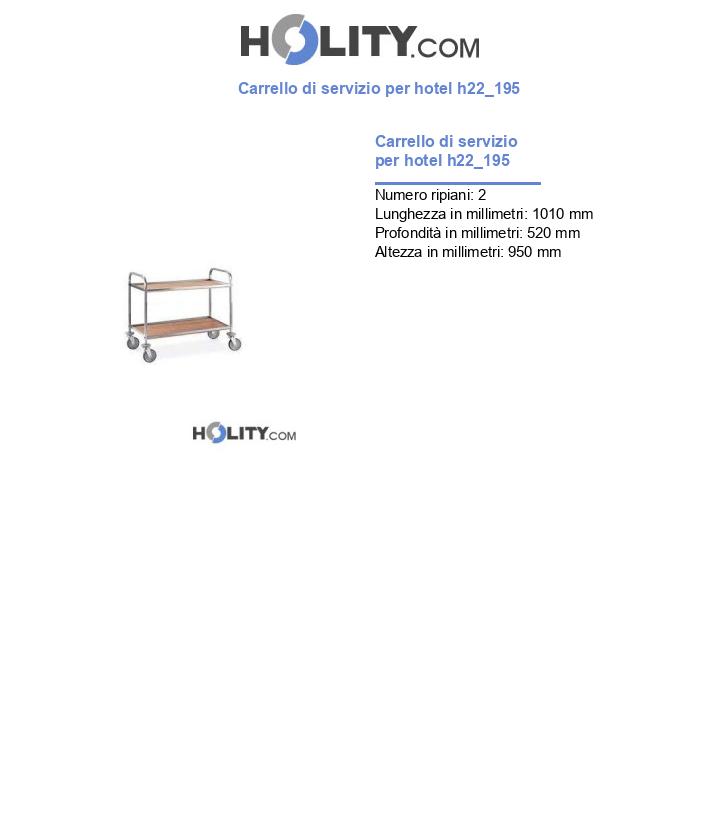 Carrello di servizio per hotel h22_195