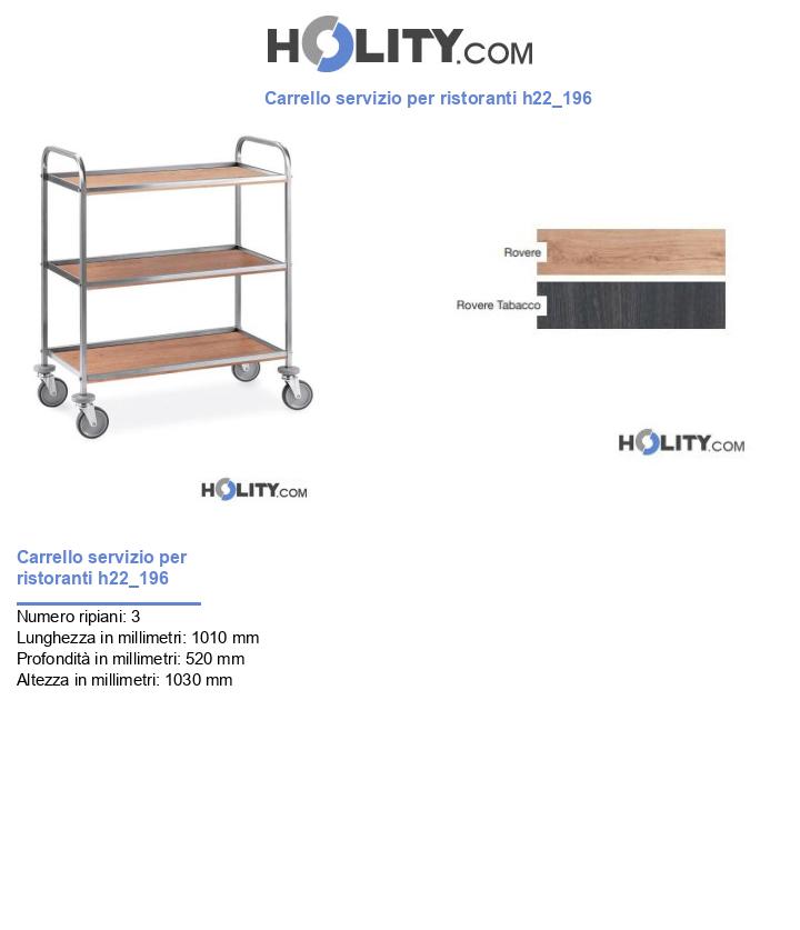 Carrello servizio per ristoranti h22_196