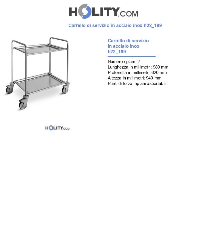 Carrello di servizio in acciaio inox h22_199