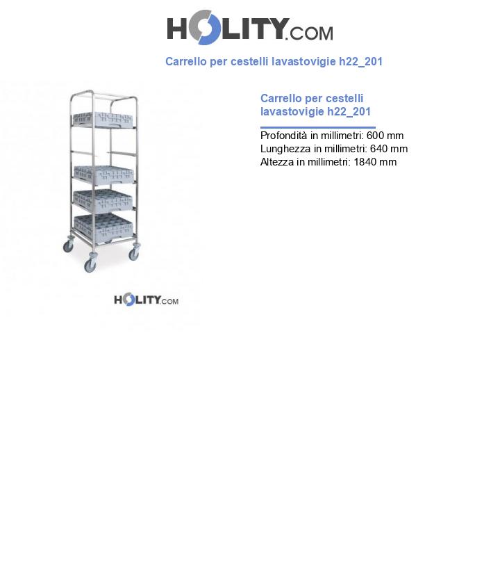 Carrello per cestelli lavastovigie h22_201