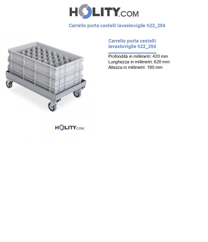 Carrello porta cestelli lavastoviglie h22_204