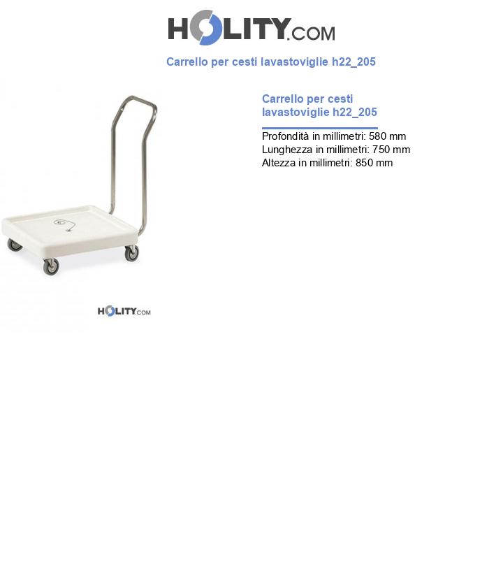 Carrello per cesti lavastoviglie h22_205