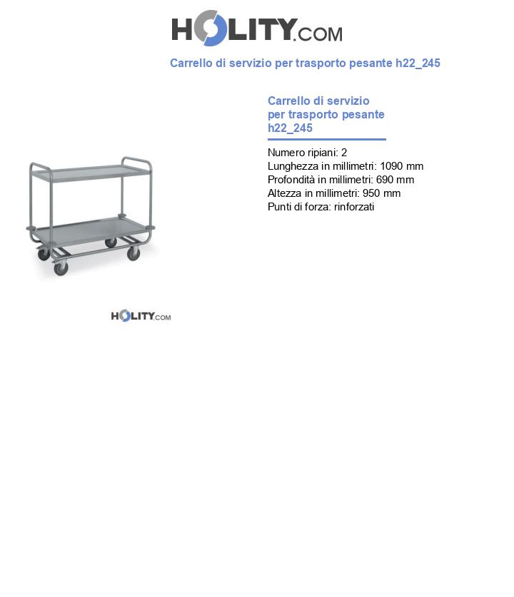 Carrello di servizio per trasporto pesante h22_245