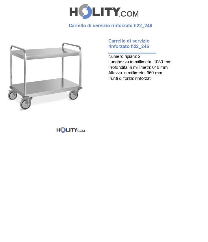 Carrello di servizio rinforzato h22_246