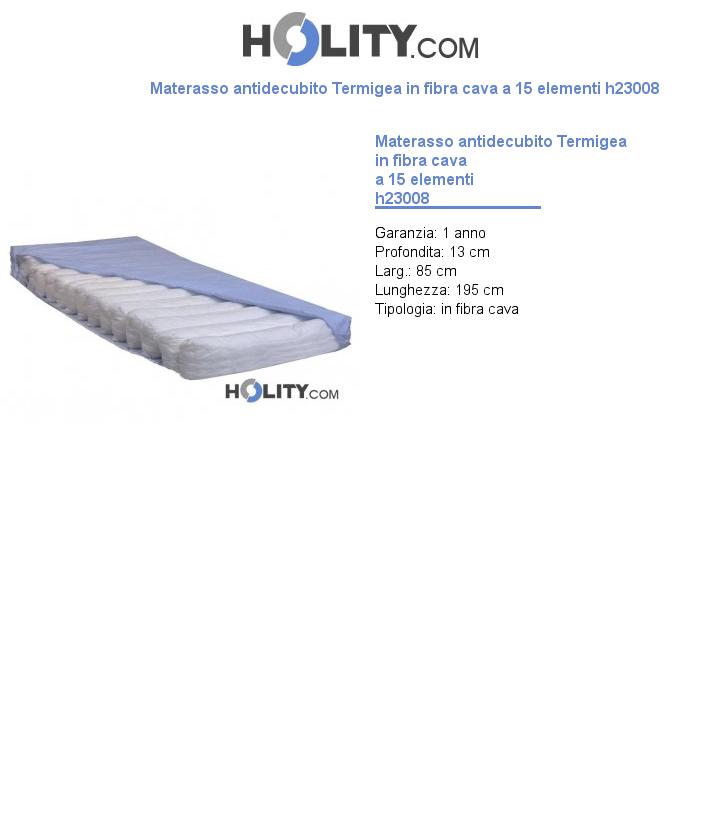 Materasso antidecubito Termigea in fibra cava a 15 elementi h23008