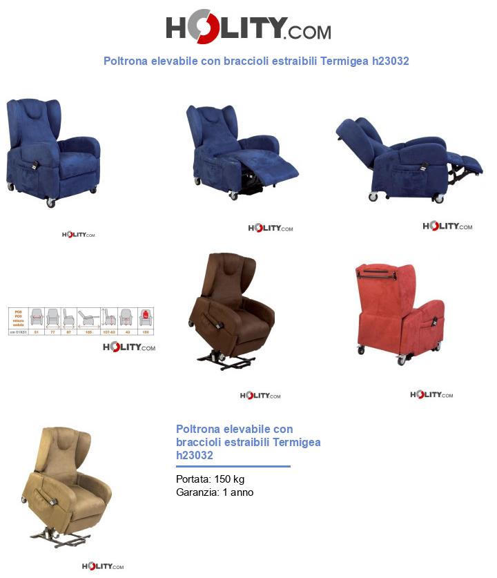 Poltrona elevabile con braccioli estraibili Termigea h23032