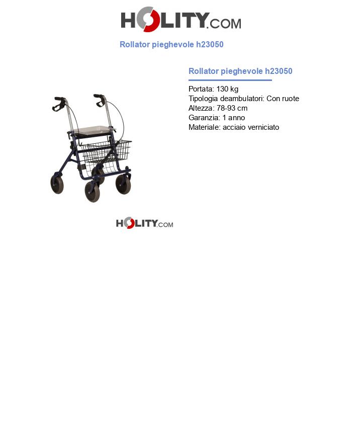 Rollator pieghevole h23050