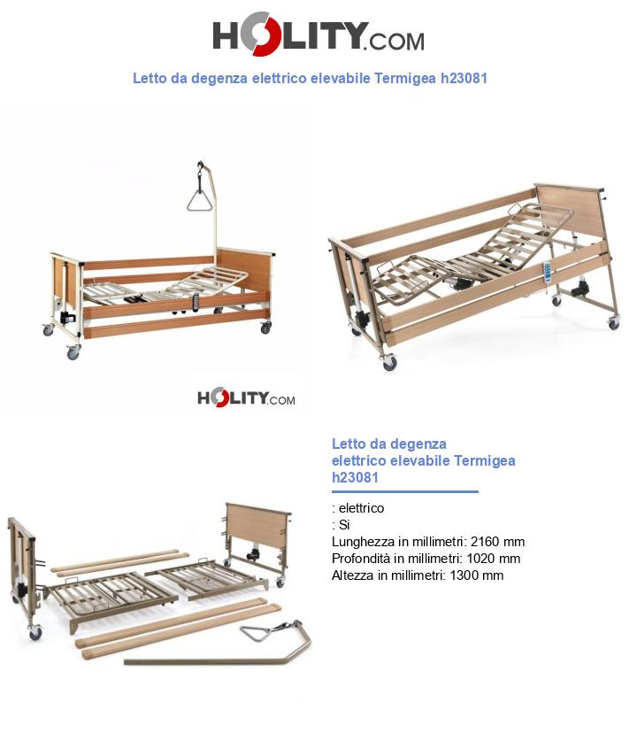Letto da degenza elettrico elevabile Termigea h23081