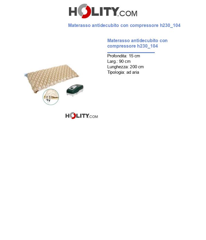 Materasso antidecubito con compressore h230_104