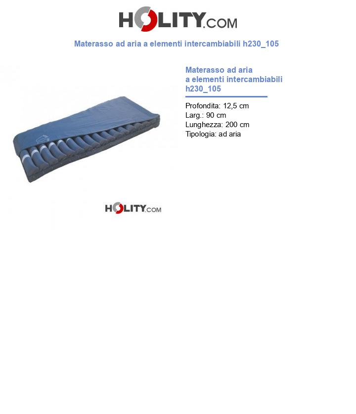Materasso ad aria a elementi intercambiabili h230_105