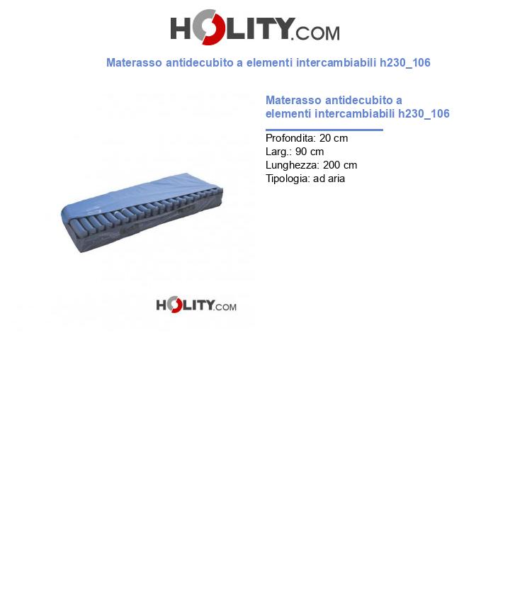 Materasso antidecubito a elementi intercambiabili h230_106
